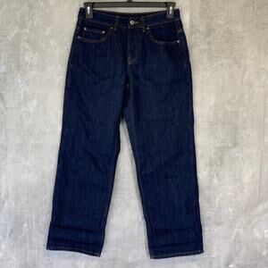 TOPSHOP BOUTIQUE Dark Wash High-Waisted Boyfriend Jeans SZ 6
